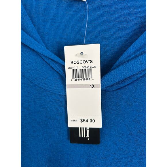 Cover Me Royal Blue Swim Cover Up Hooded NWT Women's 1X - Picture 5 of 6